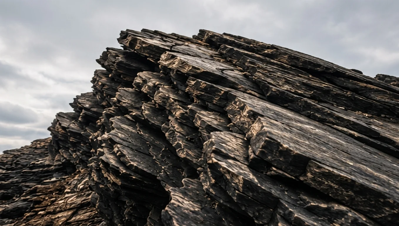 Roca estratificada, materia patagónica.